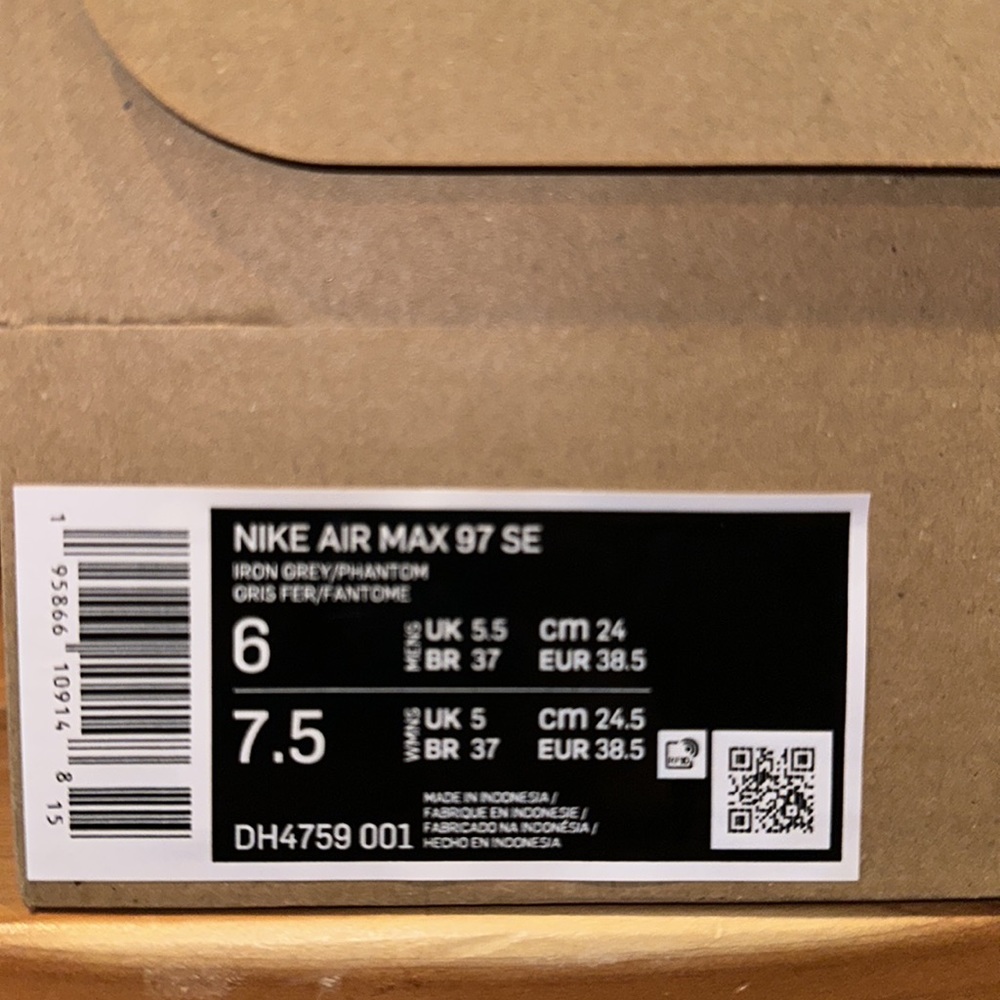 Nike Air Max 97 SE Air Sprung gray/yellow women’s size 7.5 men’s size 6 - Picture 9 of 10